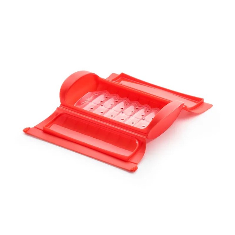 Estuche de vapor 1-2 pers. con bandeja rojo | Things