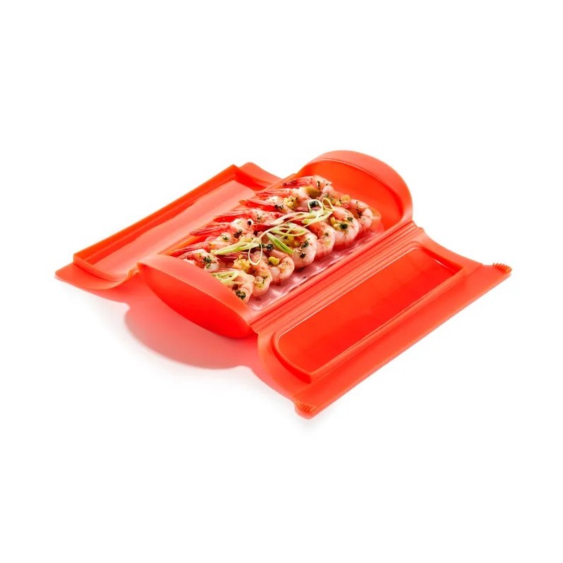 Estuche de vapor 1-2 pers. con bandeja rojo | Things