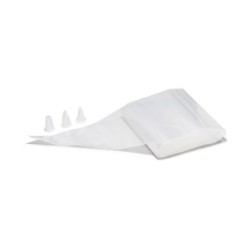 Set de 10 mangas pasteleras desechables con 3 boquillas Patisse