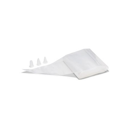 Set de 10 mangas pasteleras desechables con 3 boquillas Patisse