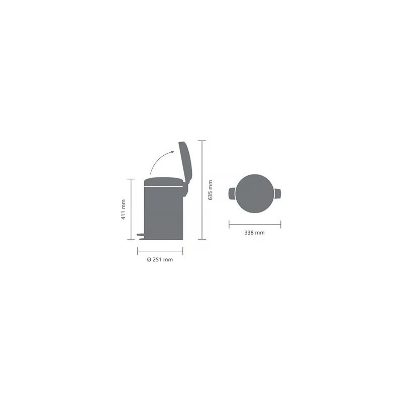 Cubo pedal Newicon 12 l. | Things