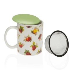 Mug fresas con filtro y tapa