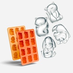 Perros y gatos moldes de hielo (2x) Zoku
