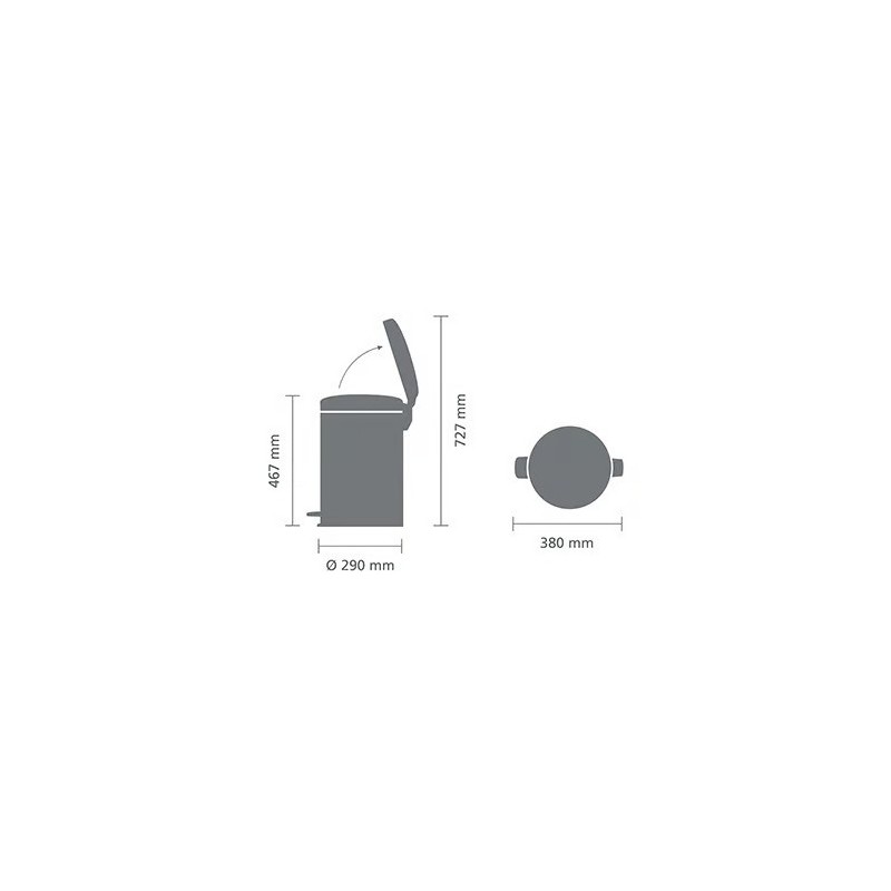 Cubo pedal Newicon 20 l. | Things