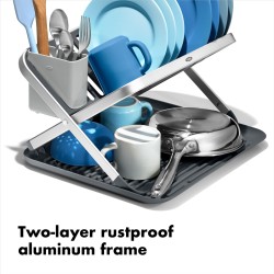 Escurreplatos plegable de aluminio Oxo, foto 3