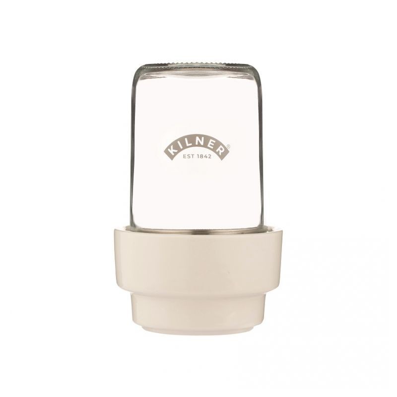 Set para germinados Kilner con tarro de 0,5 L sobre su base de cerámica