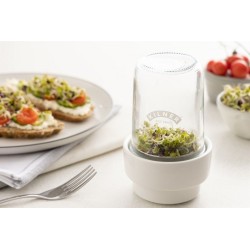 Set para germinados Kilner junto a tostadas con brotes