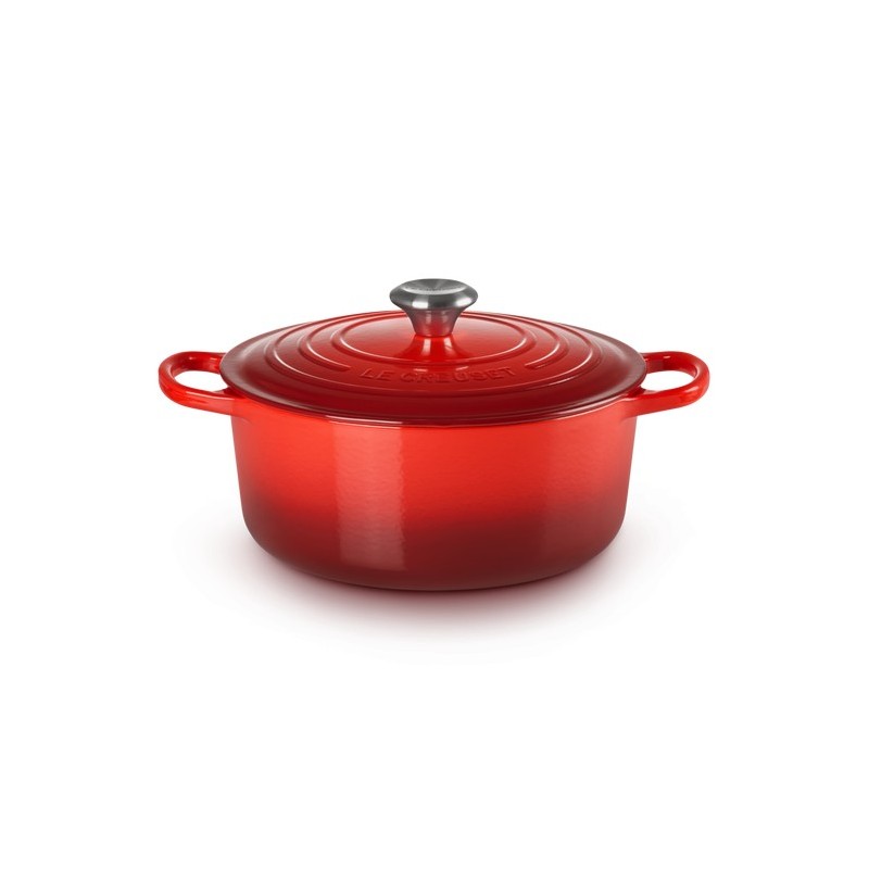 Cocotte cereza redonda de hierro fundido Le Creuset