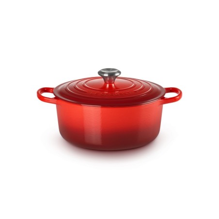 Cocotte cereza redonda de hierro fundido Le Creuset
