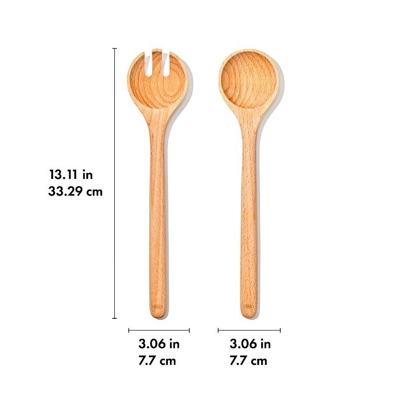 Cubiertos de ensalada de madera Oxo, foto 2