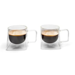Taza doble pared vidrio Café Otto, 2 piezas