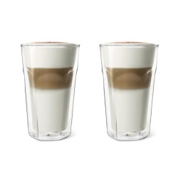 Vaso doble pared vidrio Latte, 2 piezas