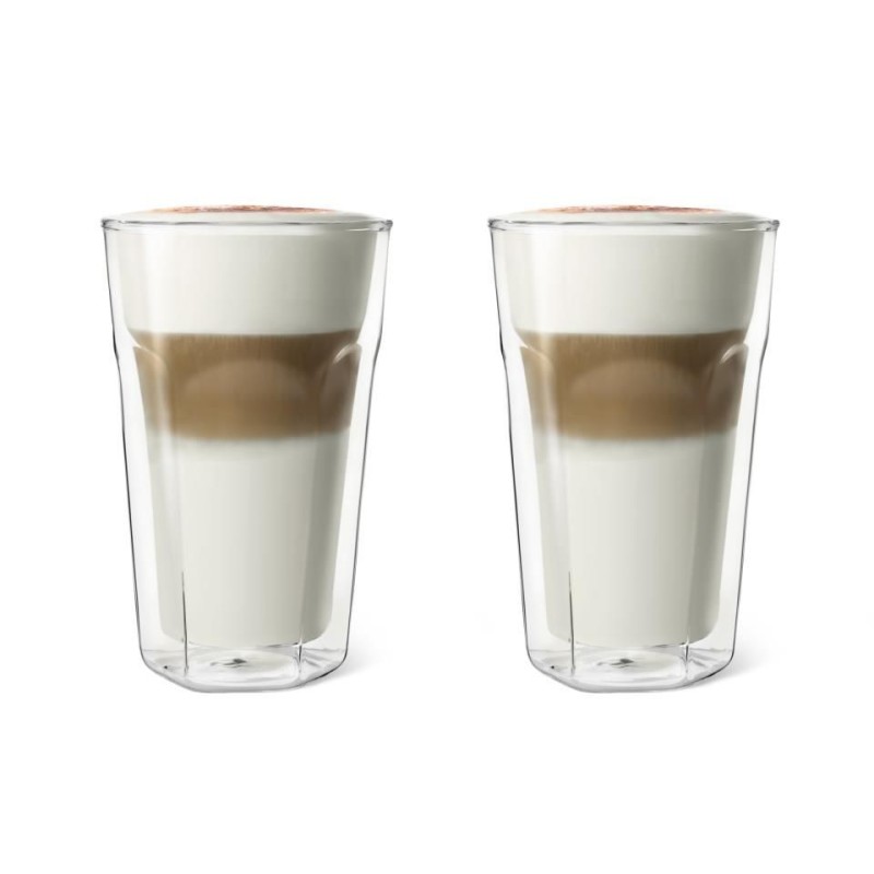 Vaso doble pared vidrio Latte, 2 piezas