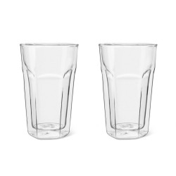 Vaso doble pared vidrio Latte, 2 piezas