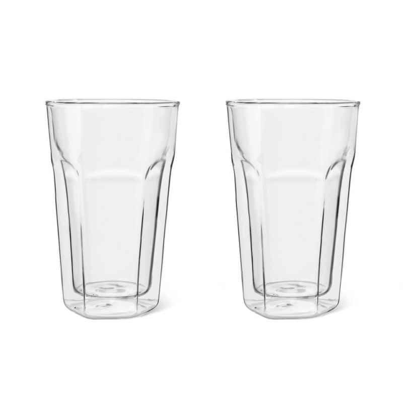 Vaso doble pared vidrio Latte, 2 piezas | Things