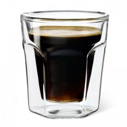 Vaso doble pared vidrio Expresso, 2 piezas