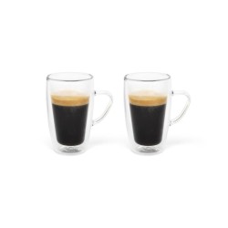 Taza doble pared vidrio Espresso, 2 piezas