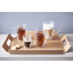 Taza doble pared vidrio Espresso, 2 piezas