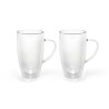 Taza doble pared vidrio café y té, 2 piezas
