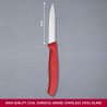 Cuchillo mondador Swiss Classic rojo 8 cm.