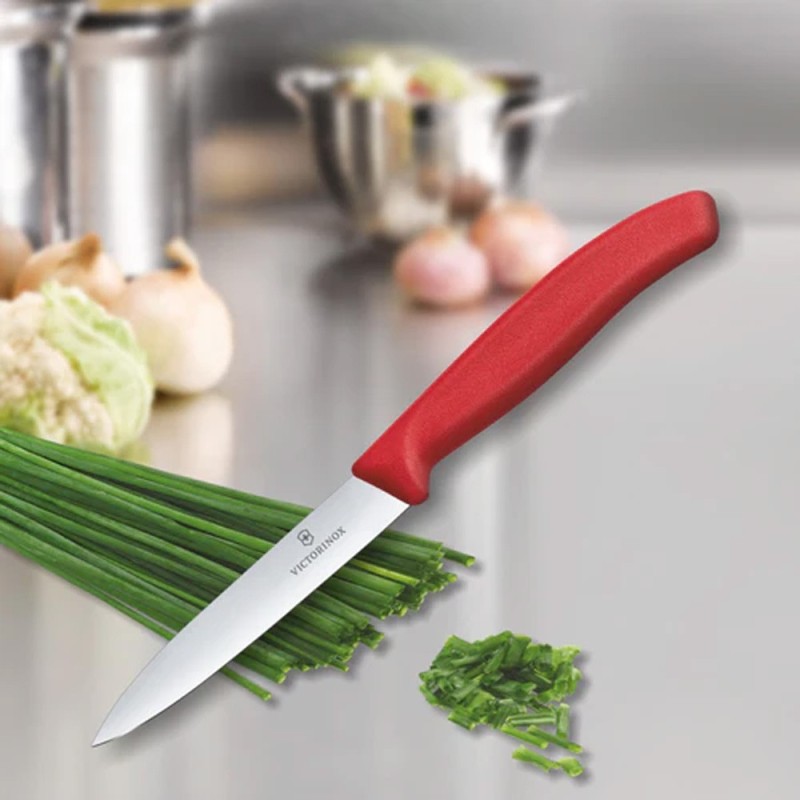Cuchillo mondador Swiss Classic rojo 10 cm, foto 2