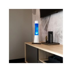 Lampara de lava azul y blanca Fisura