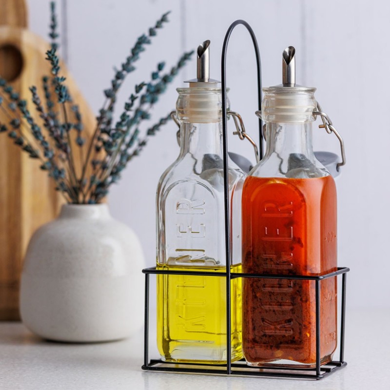 Set Kilner® de Botellas de Aceite con Soporte y Asa | Things