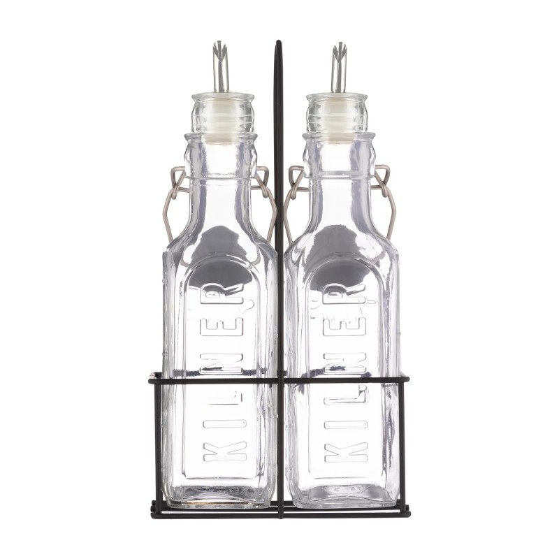 Set Kilner® de Botellas de Aceite con Soporte y Asa
