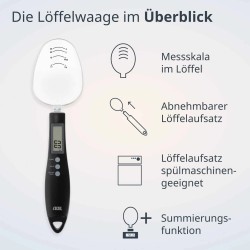 Cuchara Balanza Digital ADE KE 1808-3 Eni - Precisión 0.1g