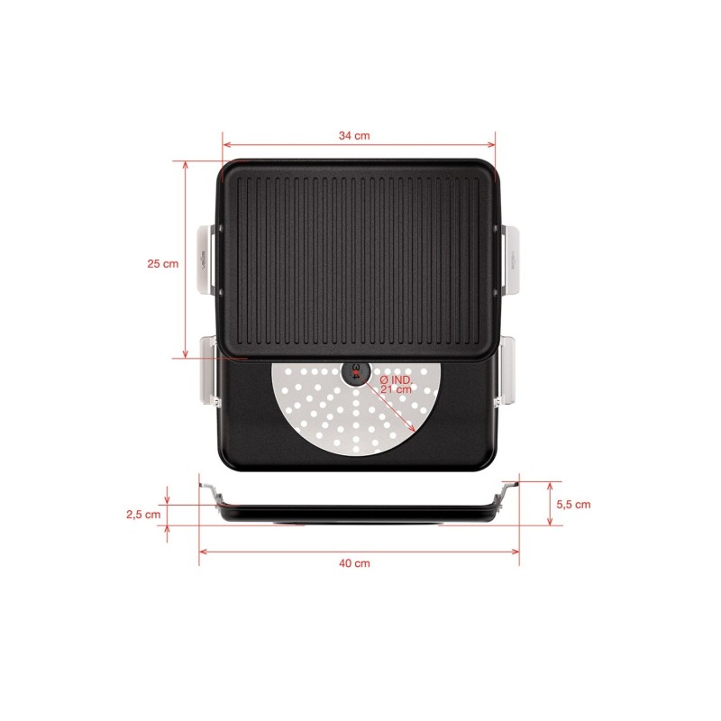 Grill Plancha de Cocina Valira 34x25 cm - Aluminio Fundido e Inducción | Things
