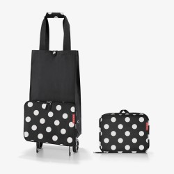 🛍️ Reisenthel Foldabletrolley Dots White HK7073 – Carrito compra pleg