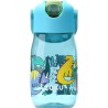 Botella Infantil 400 ml con Pajita – Dinos Azul | ZK201501 Tritán Anti