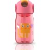 Botella Infantil 400 ml con Pajita 🩷 Gato Rosa | ZK201PK Tritán Antif