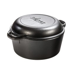 Juego Lodge L8DD3: cacerola de hierro fundido de 26 cm con tapa que funciona como sartén