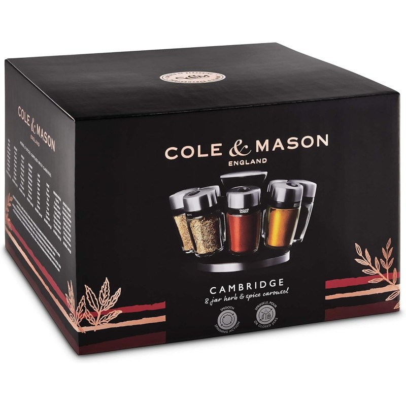 Especiero Giratorio 8 Tarros 🌿 Cole & Mason – Carousel Premium | Things