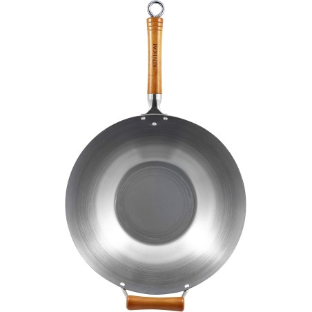 Wok Ken Hom Excellence 36 cm 🍜 Acero al Carbono – Apto Inducción