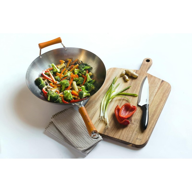 Wok Ken Hom Excellence 36 cm 🍜 Acero al Carbono – Apto Inducción | Things