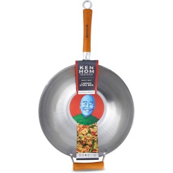 Wok Ken Hom Excellence 36 cm 🍜 Acero al Carbono – Apto Inducción
