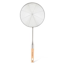 Espumadera Ken Hom KH515 🍜 Acero Inoxidable y Mango de Madera | 19 cm