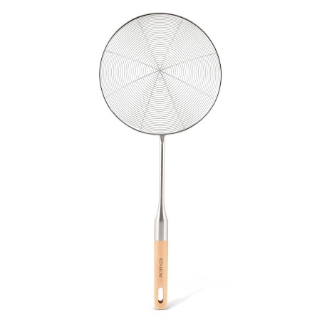 Espumadera Ken Hom KH515 🍜 Acero Inoxidable y Mango de Madera | 19 cm