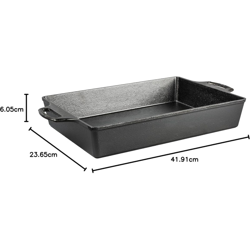 Bandeja de Horno Lodge BW13CINT 🍳 Hierro Fundido 33 × 23 cm – 100% Natural | Things