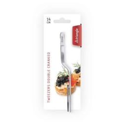 Pinza de cocina doble acodado inox