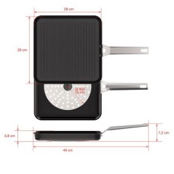 Valira AIRE 4646/25 – Grill 28 × 28 cm para inducción