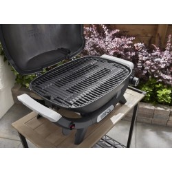 Weber Q 1200N Black – Barbacoa de gas portátil con mesas laterales