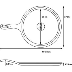 Lodge L9OG3 – Plancha redonda de hierro fundido 10,5"