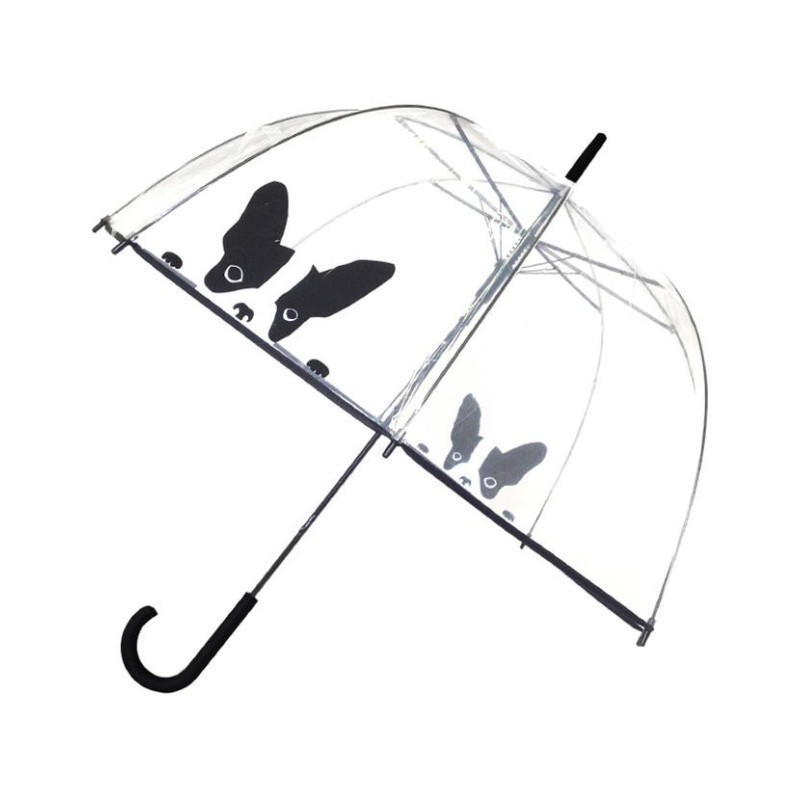 SMATI BUL2495 – Paraguas transparente cúpula French Bulldog