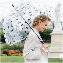 ☔ Paraguas Transparente Cúpula (Gatos) Smati