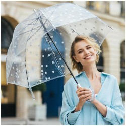 SMATI BUL5050 – Paraguas transparente cúpula Dots