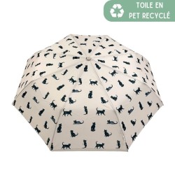 SMATI Chats Noirs – Paraguas plegable automático RPET (3760042163510)