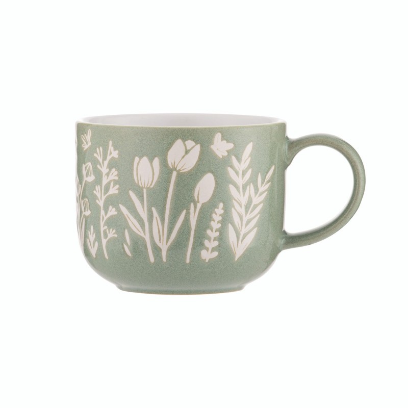Mason Cash In The Meadow Green Tulip Mug – Taza 400 ml